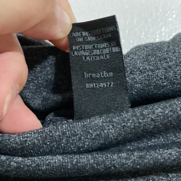 PRANA Breathe Heathered Gray Large Activewear Crop Capri Mid Rise Leggings Large - Picture 10 of 16